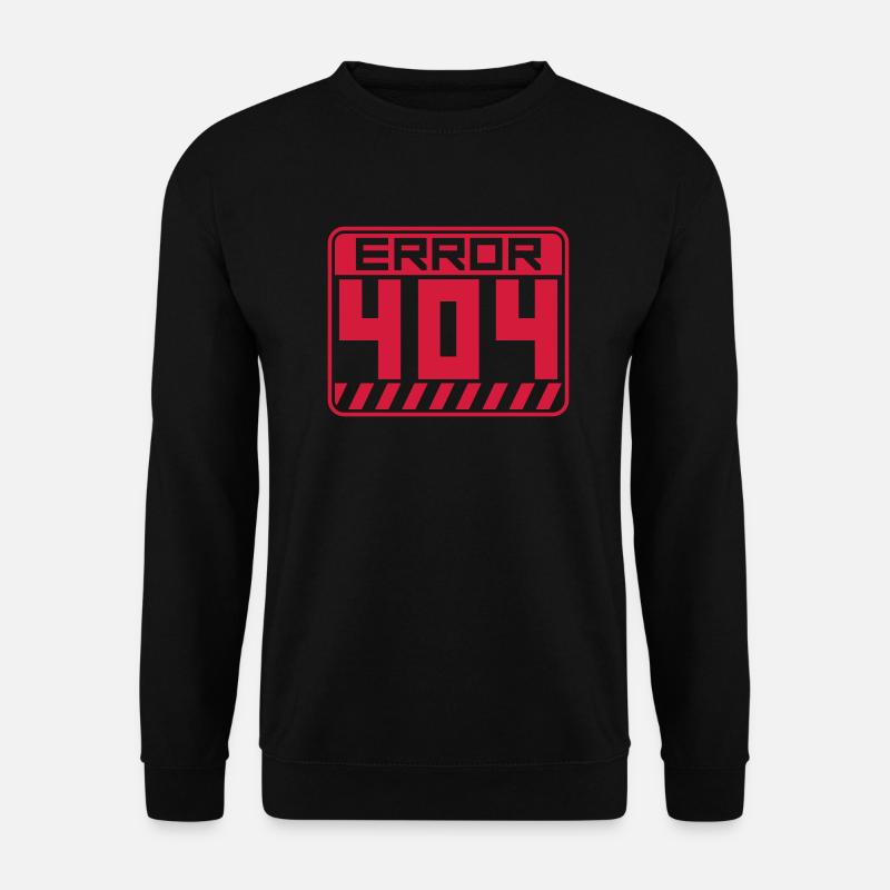 Schild Error 404 Warnung - Unisex Pullover - Schwarz