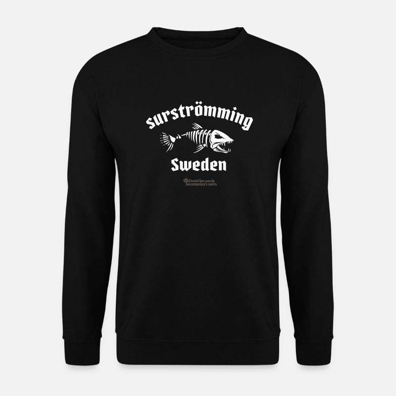Surströmming Sweden skeletonized herring - Unisex Sweatshirt - black
