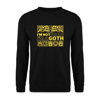 I am not Dead - Goth - Unisex Pullover - Schwarz - Vorne - Alina (178cm) & Michal (187cm)