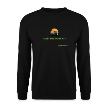 C'est pas paris coucher de soleil - Sweat-shirt Unisexe - noir - Devant - Alina (178cm) & Michal (187cm)