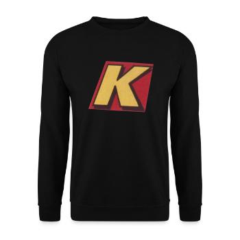 K - Unisex Pullover - Schwarz - Vorne - Alina (178cm) & Michal (187cm)