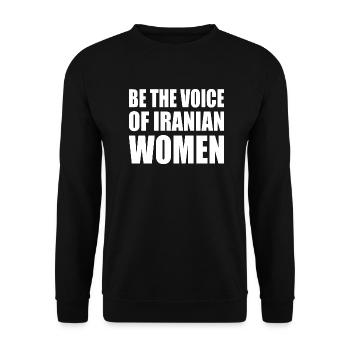 Be the voice of iranian women - Unisex Sweatshirt - black - Front - Alina (178cm) & Michal (187cm)
