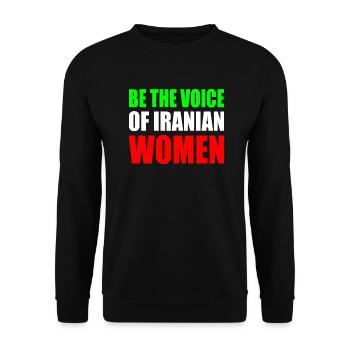 Be the voice of iranian women - Unisex Sweatshirt - black - Front - Alina (178cm) & Michal (187cm)