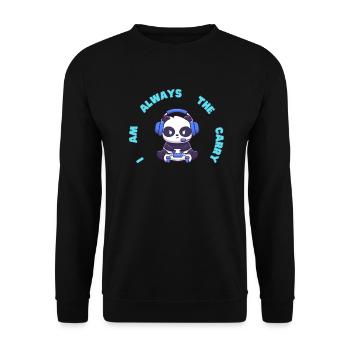 i am always the carry - Unisex Pullover - Schwarz - Vorne - Alina (178cm) & Michal (187cm)