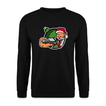 Papa Noel Rat Fink Harmonica Style - Sweat-shirt Unisexe - noir - Devant - Alina (178cm) & Michal (187cm)