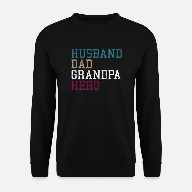 Dad Grandpa Hero - Unisex Pullover - Schwarz