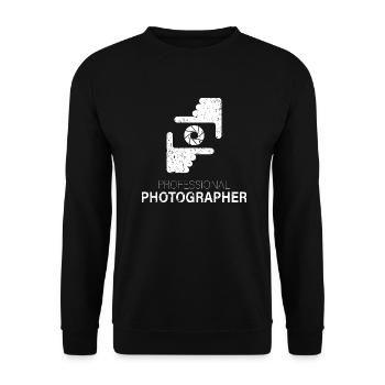 Professional Photographer - Unisex Sweatshirt - black - Front - Alina (178cm) & Michal (187cm)