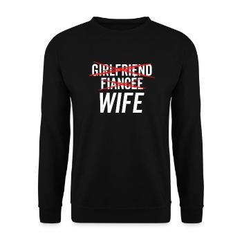 Petite amie fiancée femme - Sweat-shirt Unisexe - noir - Devant - Alina (178cm) & Michal (187cm)