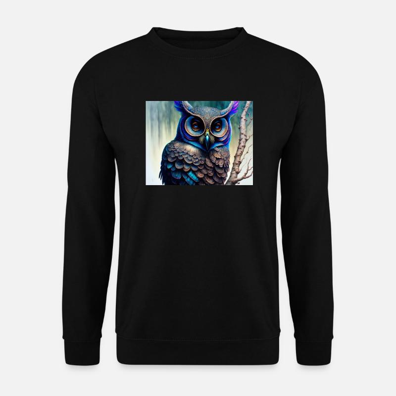 Eule - Unisex Pullover - Schwarz