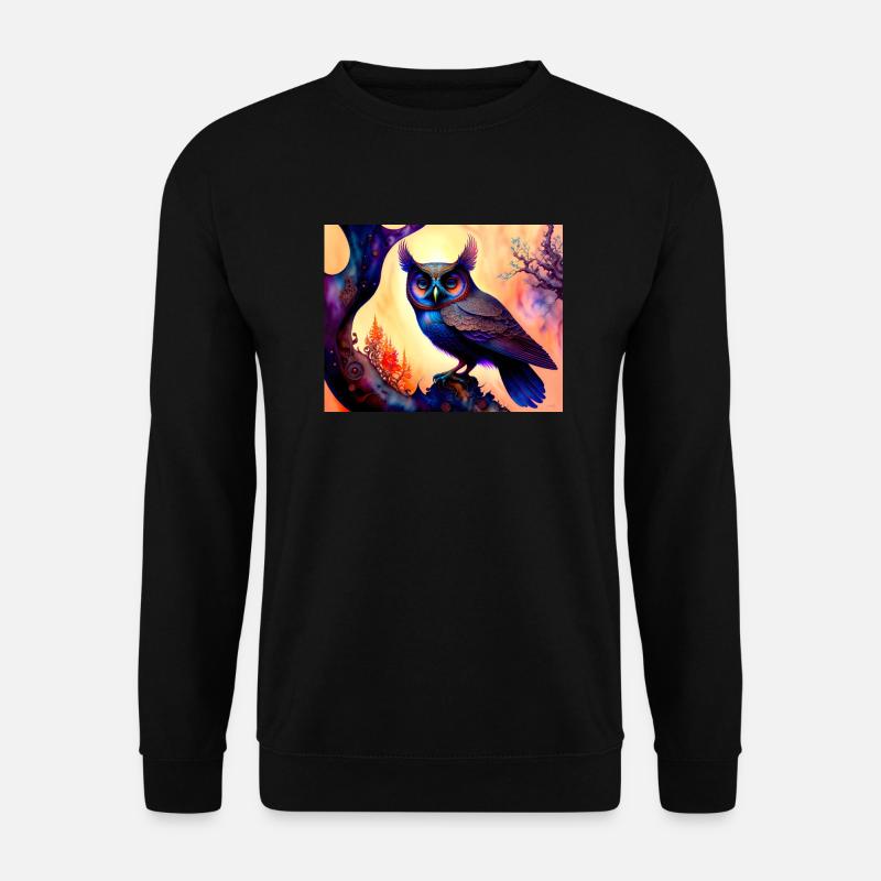 Owl - Unisex Sweatshirt - black