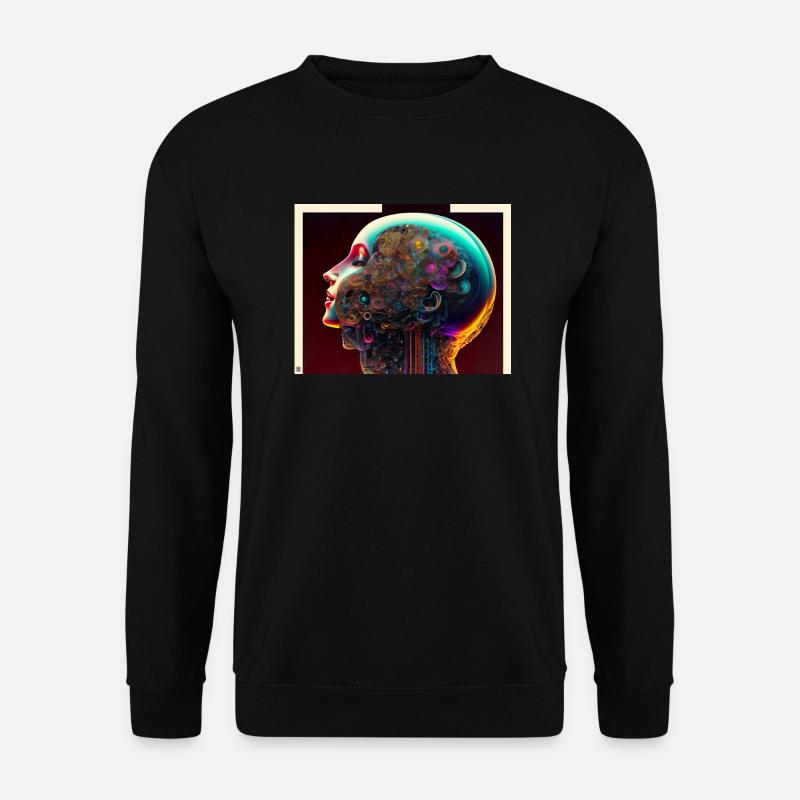 Offene Gedanken - Unisex Pullover - Schwarz