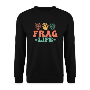 Ask Life Aquarium Owner Fish Keeping - Unisex Sweatshirt - black - Front - Alina (178cm) & Michal (187cm)