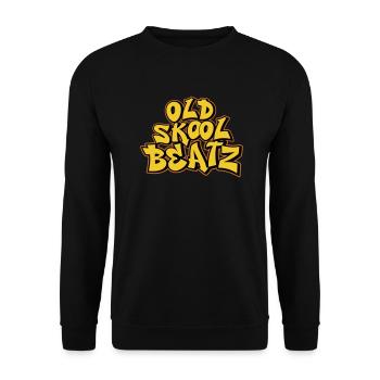 Old Skool Beatz Logo - Unisex Sweatshirt - black - Front - Alina (178cm) & Michal (187cm)
