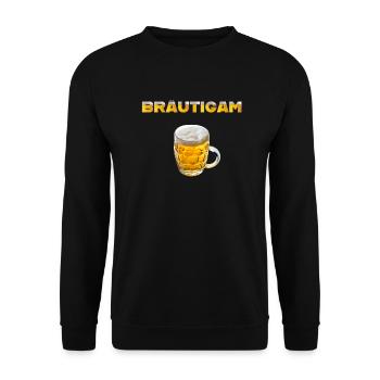 Bräutigam Bierkrug - Unisex Pullover - Schwarz - Vorne - Alina (178cm) & Michal (187cm)