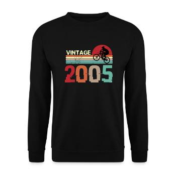 Vintage Birthday retro sunset design - Unisex Sweatshirt - black - Front - Alina (178cm) & Michal (187cm)