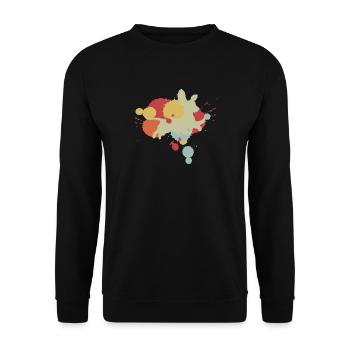 Dachshund Dachshund Colorful Dog Colorful - Unisex Sweatshirt - black - Front - Alina (178cm) & Michal (187cm)