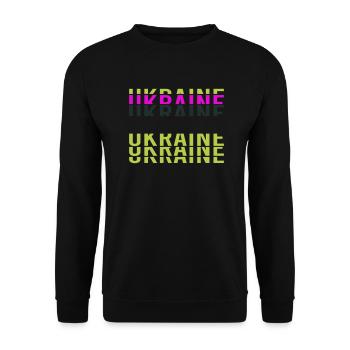 Valeewear - Ukraine - Unisex Sweatshirt - black - Front - Alina (178cm) & Michal (187cm)