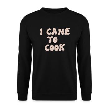 i came to cook Design für Köche - Unisex Pullover - Schwarz - Vorne - Alina (178cm) & Michal (187cm)