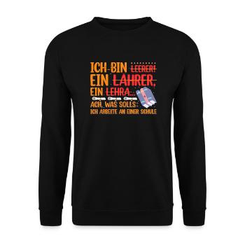 Pädagoge Lehrer Frauen - Unisex Pullover - Schwarz - Vorne - Alina (178cm) & Michal (187cm)