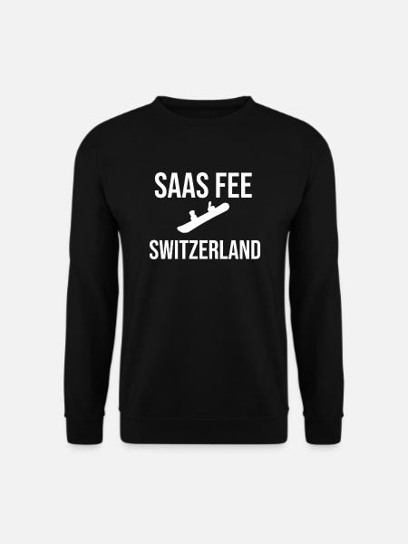 Saas Fee Switzerland Snowboarders - Unisex Sweatshirt - black