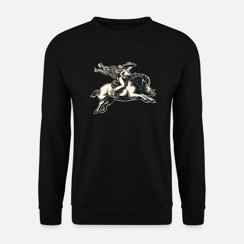 Boar Huntress - Unisex Pullover - Schwarz