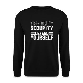 Security Off Duty Defend Yourself - Unisex Sweatshirt - black - Front - Alina (178cm) & Michal (187cm)