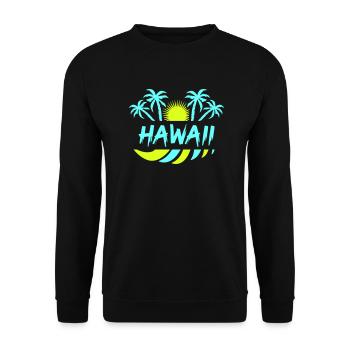 Hawaii - Unisex Sweatshirt - black - Front - Alina (178cm) & Michal (187cm)