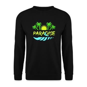surf paradise - Unisex Pullover - Schwarz - Vorne - Alina (178cm) & Michal (187cm)