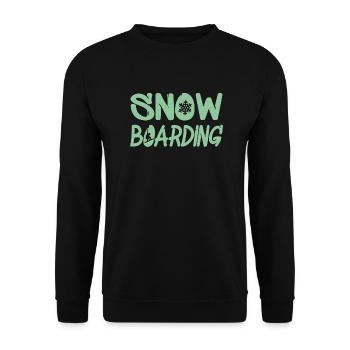 snowboarding schneeflocke - Unisex Pullover - Schwarz - Vorne - Alina (178cm) & Michal (187cm)
