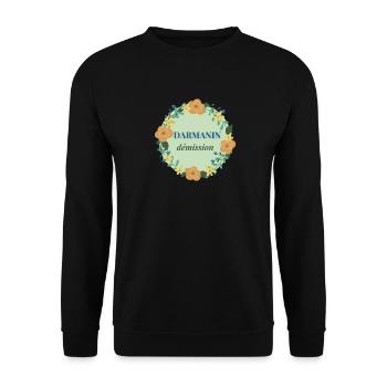 Darmanin resigns - Unisex Sweatshirt - black - Front - Alina (178cm) & Michal (187cm)
