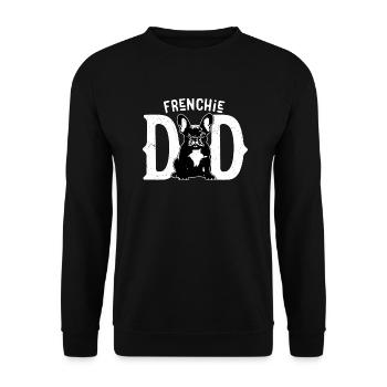 Frenchie Dad Owner French Bulldog - Unisex Sweatshirt - black - Front - Alina (178cm) & Michal (187cm)