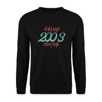 Jahrgang 2003 Ausgabe - Unisex Pullover - Schwarz - Vorne - Alina (178cm) & Michal (187cm)