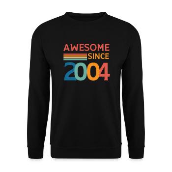 Großartig seit 2004 - Unisex Pullover - Schwarz - Vorne - Alina (178cm) & Michal (187cm)