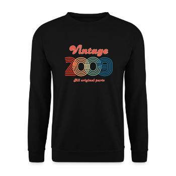 Jahrgang 2009 alle Originalteile - Unisex Pullover - Schwarz - Vorne - Alina (178cm) & Michal (187cm)