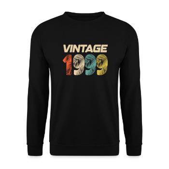 Vintage 1999 Retro - Best-seller - Sweat-shirt Unisexe - noir - Devant - Alina (178cm) & Michal (187cm)