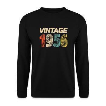Vintage 1956 Retro - Best-seller - Sweat-shirt Unisexe - noir - Devant - Alina (178cm) & Michal (187cm)