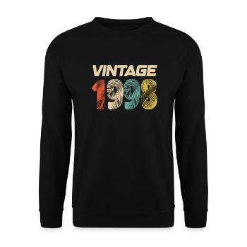 Vintage 1998 Retro - Best-seller - Sweat-shirt Unisexe - noir - Devant - Alina (178cm) & Michal (187cm)