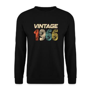 Vintage 1966 Retro - Best-seller - Sweat-shirt Unisexe - noir - Devant - Alina (178cm) & Michal (187cm)