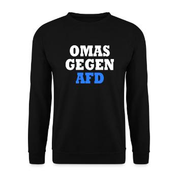 Grannies against afd - Unisex Sweatshirt - black - Front - Alina (178cm) & Michal (187cm)