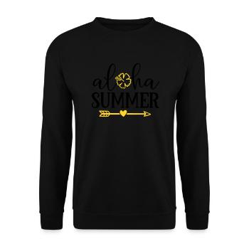 aloha summer - Unisex Pullover - Schwarz - Vorne - Alina (178cm) & Michal (187cm)