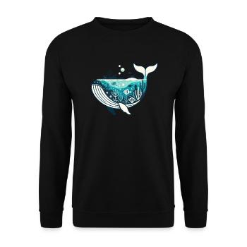 Wal - Unisex Pullover - Schwarz - Vorne - Alina (178cm) & Michal (187cm)