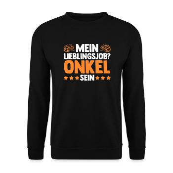 Oncle - Sweat-shirt Unisexe - noir - Devant - Alina (178cm) & Michal (187cm)