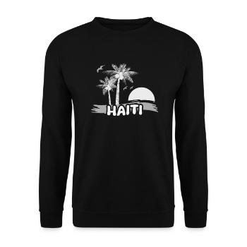 Haiti - Unisex Sweatshirt - black - Front - Alina (178cm) & Michal (187cm)