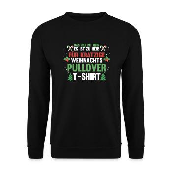 Santa Claus Christmas Ugly Christmas - Unisex Sweatshirt - black - Front - Alina (178cm) & Michal (187cm)