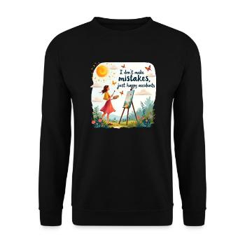 Oil Painting In Nature For Painters And Artists - Unisex Sweatshirt - black - Front - Alina (178cm) & Michal (187cm)