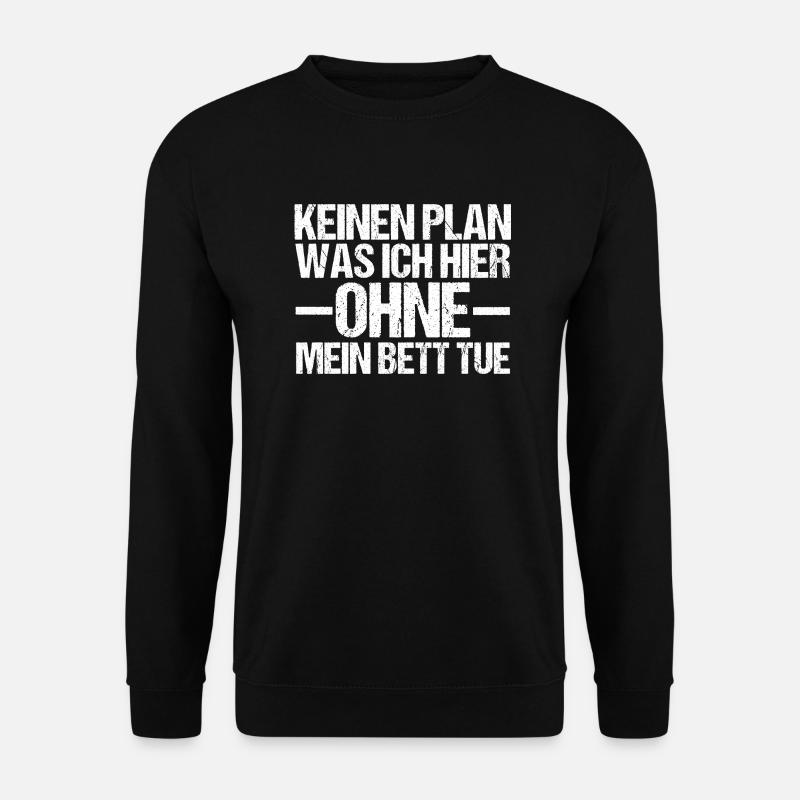 Late riser Shlafen lazy - Unisex Sweatshirt - black