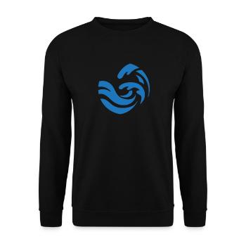 Conception simple de vague bleue - Sweat-shirt Unisexe - noir - Devant - Alina (178cm) & Michal (187cm)