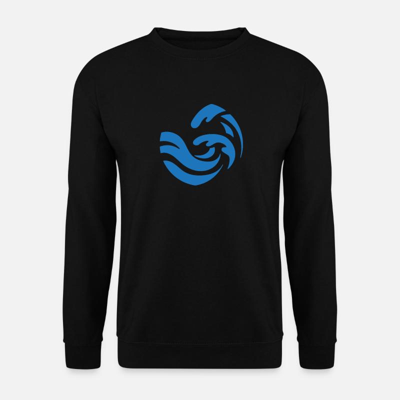 simple blue wave design - Unisex Sweatshirt - black