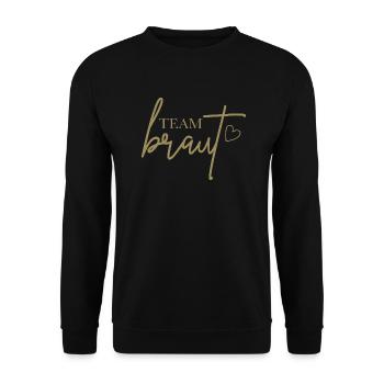 L’équipe brasse avec cœur - Sweat-shirt Unisexe - noir - Devant - Alina (178cm) & Michal (187cm)