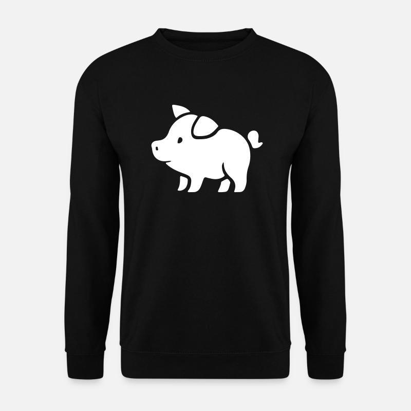 Schweinchen Sau Eber - Unisex Pullover - Schwarz